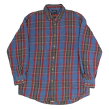 DOCKERS Mens Shirt Blue Plaid Long Sleeve L