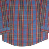 DOCKERS Mens Shirt Blue Plaid Long Sleeve L