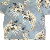 PURITAN Mens Shirt Blue Viscose Floral 2XL