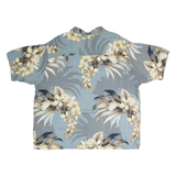 PURITAN Mens Shirt Blue Viscose Floral 2XL