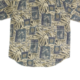 ROUNDTREE AND YORKE Pineapple Mens Shirt Gold Silk Crazy Pattern M