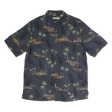 BATIK BAY Pineapple Mens Shirt Black Crazy Pattern M