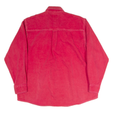 THREE RIVERS Mens Plain Shirt Red Long Sleeve L