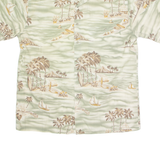 PIERRE CARDIN Ocean Mens Hawaiian Shirt Green Crazy Pattern L