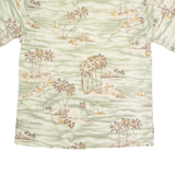 PIERRE CARDIN Ocean Mens Hawaiian Shirt Green Crazy Pattern L