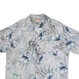 CARIBBEAN JOE Mens Shirt Blue Floral 2XL