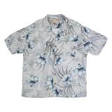 CARIBBEAN JOE Mens Shirt Blue Floral 2XL
