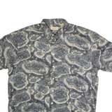 ST JOHN'S BAY Mens Shirt Grey Crazy Pattern XL