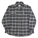 JACHS Mens Lumberjack Shirt Black Plaid Long Sleeve XL