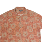 CROFT & BARROW Mens Shirt Orange Floral 2XL