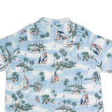 CAMPIA USA Mens Shirt Blue Crazy Pattern 2XL