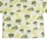 CROFT & BARROW Boat Mens Shirt Yellow Crazy Pattern XL