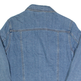 LEE Womens Denim Shirt Blue Long Sleeve M