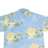 JOE MANLIN Mens Hawaiian Shirt Blue Crazy Pattern 2XL