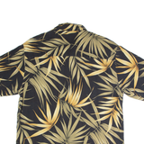 ISLAND REPUBLIC Mens Shirt Black Silk Floral L