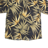 ISLAND REPUBLIC Mens Shirt Black Silk Floral L
