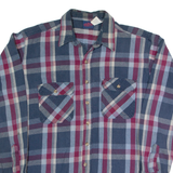 DAKOTA Mens Lumberjack Shirt Blue Plaid Long Sleeve XL