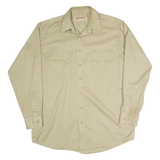 BIG MAC Mens Worker Shirt Beige Long Sleeve XL