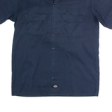DICKIES Mens Plain Shirt Blue M
