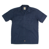 DICKIES Mens Plain Shirt Blue M