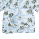 CROFT & BARROW Mens Hawaiian Shirt Blue Floral L
