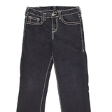 TRUE RELIGION Ricky Womens Jeans Black Relaxed Straight W28 L26