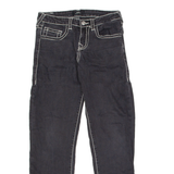 TRUE RELIGION Ricky Womens Jeans Black Relaxed Straight W28 L26