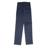 LEVI'S 705 0217 Student Orange Tab Womens Jeans Blue Slim Straight Raw W25 L30