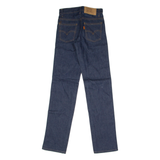 LEVI'S 705 0217 Student Orange Tab Womens Jeans Blue Slim Straight Raw W25 L30