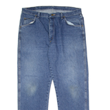 WRANGLER Mens Jeans Blue Regular Straight Stone Wash W36 L30