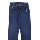 LEVI'S 501 Jeans Distressed Womens Blue Regular Straight W27 L23