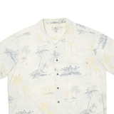 SOLITUDE Mens Hawaiian Shirt Cream Floral 2XL