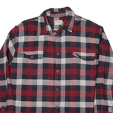 JACH'S Mens Flannel Shirt Red Check Long Sleeve 2XL