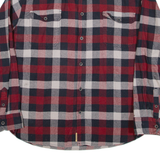JACH'S Mens Flannel Shirt Red Check Long Sleeve 2XL