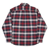JACH'S Mens Flannel Shirt Red Check Long Sleeve 2XL