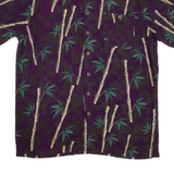 RED MACAW Tall Mens Hawaiian Shirt Purple Floral XL