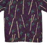 RED MACAW Tall Mens Hawaiian Shirt Purple Floral XL