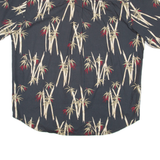 NATURAL ISSUE Wrinkle Free Mens Hawaiian Shirt Blue Floral L