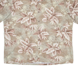 CAMPIA Mens Hawaiian Shirt Beige Floral 2XL