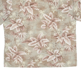 CAMPIA Mens Hawaiian Shirt Beige Floral 2XL