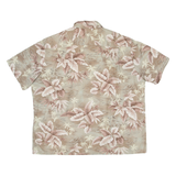CAMPIA Mens Hawaiian Shirt Beige Floral 2XL