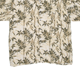 UNTIED Mens Hawaiian Shirt Green Floral L