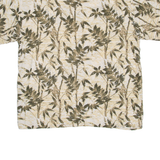 UNTIED Mens Hawaiian Shirt Green Floral L
