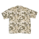 UNTIED Mens Hawaiian Shirt Green Floral L