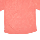 JOE MARLIN Mens Hawaiian Shirt Pink Floral L