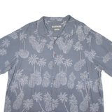 BATIK BAY Mens Hawaiian Shirt Blue Floral 2XL