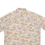 BATIK BAY Mens Hawaiian Shirt Beige Floral L