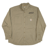 CARHARTT Mens Plain Shirt Green Long Sleeve XL