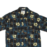 Mens Hawaiian Shirt Black Floral S
