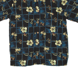 Mens Hawaiian Shirt Black Floral S